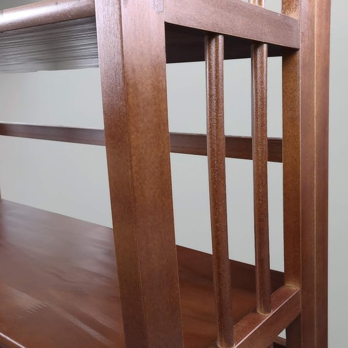 Casual Home 3-Shelf Folding Stackable Bookcase (27.5" Wide)-Walnut - LeafyLoom