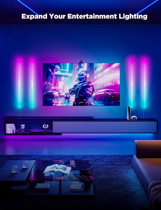 Govee Glide Wall Lights, RGBIC LED Lights, Smart Gaming Lights Works with Alexa and Google Assistant, RGB Light Bar, LED Wall Lights for Bedroom, 2 Panels Set (3 Sections/Panel) Govee
