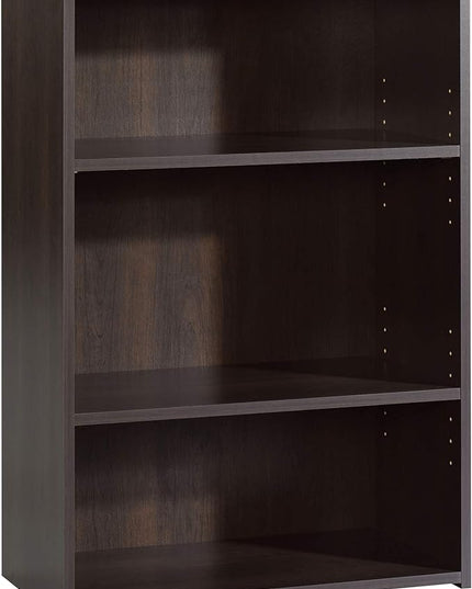 Sauder Beginnings 3 Bookcase/Book shelf, L: 24.57" x W: 11.50" x H: 35.28", Cinnamon Cherry finish - LeafyLoom