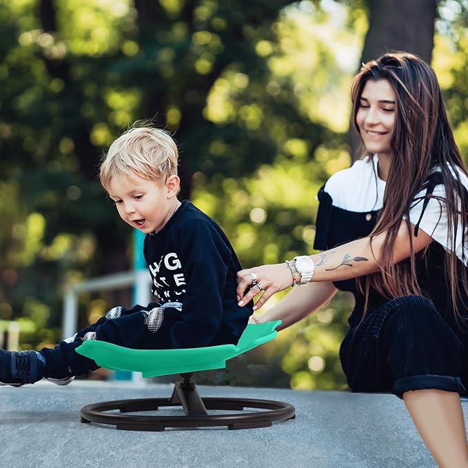 Autism Sensory Products Sit and Spin Spinning Activity Toy for Toddlers, Sensory Spinning Seat for Kids, Autism Kids Swivel Chair Training Body Coordination - LeafyLoom