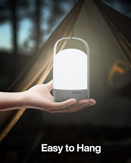 Portable Cordless Lantern Table Lamp, 360° Portable Handle, Stepless Dimmer, Powerful Long-Lasting 50hrs, Rechargeable LED Lantern for Camping Bedroom Party - LeafyLoom