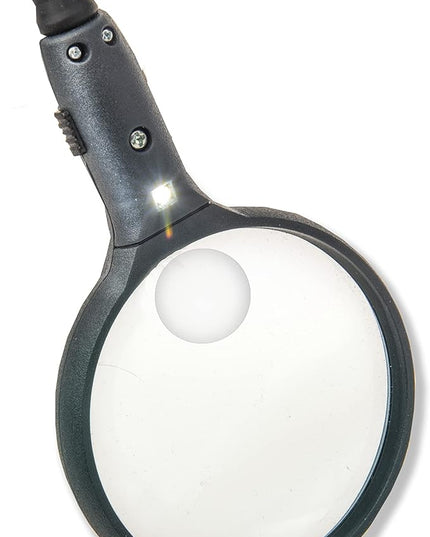 Carson BoaMag 2.5x LED Lighted Flexible Neck Magnifier and Flashlight (SM-22) - LeafyLoom