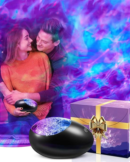 One Fire Gifts Box Galaxy Projector Light with 10 White Noise & Bluetooth Music, Remote Timer Galaxy Lights for Bedroom, Room Decor OneFire