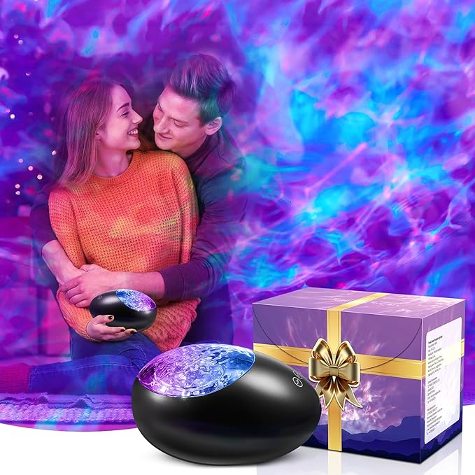 One Fire Gifts Box Galaxy Projector Light with 10 White Noise & Bluetooth Music, Remote Timer Galaxy Lights for Bedroom, Room Decor OneFire