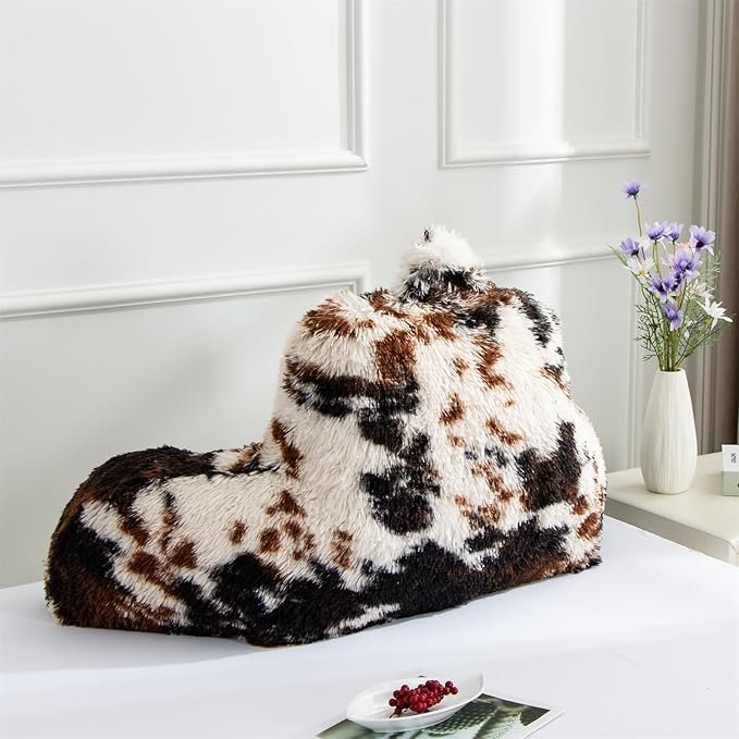 Aimuan Reading Pillow Bed Rest Wedge Backrest Pillow with Arms Back Support for Sitting Up in Bed Cushion Incline Rest Sleeping Snoring Pillow, Coffee-black, Standard - LeafyLoom