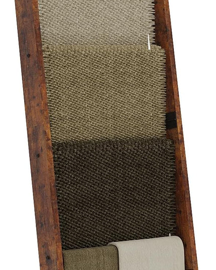 6 Tier Blanket Ladder Shelf for Living Room and Bedroom, Ladder Holder with 4 Metal Hooks, 5.2ft Blanket Quilt Holder Rack, Farmhouse Ladder Rack for Storage and Home Decor, Rustic Brown - LeafyLoom