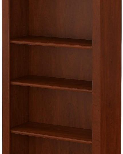 Bush Furniture Somerset Tall 5 Shelf Bookcase in Hansen Cherry - LeafyLoom