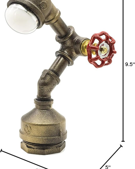 Loft Style Vintage Metal LED Table Lamp, Alfred, Steampunk Industrial, Night Light, Desk Light, LL-007-DL - LeafyLoom