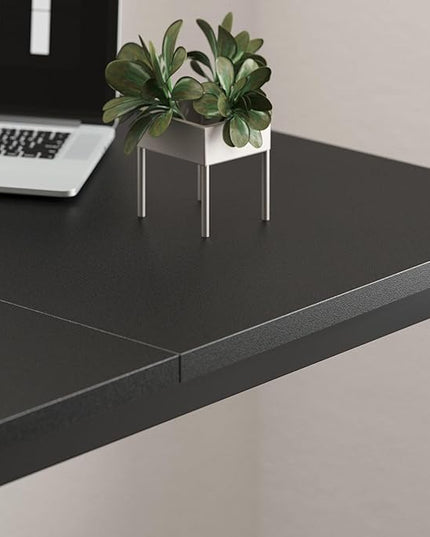 soges 70.8 Inch Stylish Computer Desk, Large Executive Office Desk, Simple Study Writing Desk, Workstation Business Furniture for Home Office, Black - LeafyLoom