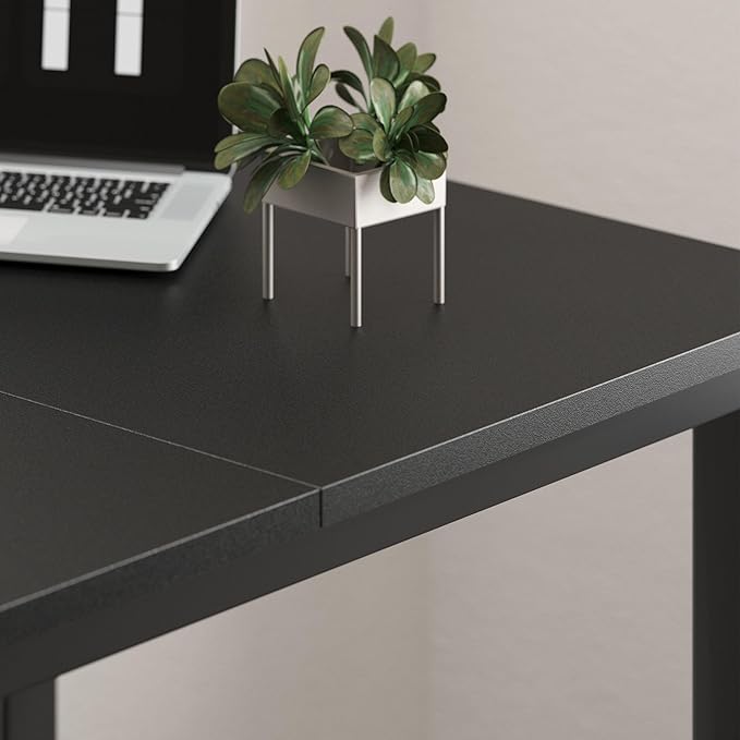 soges 70.8 Inch Stylish Computer Desk, Large Executive Office Desk, Simple Study Writing Desk, Workstation Business Furniture for Home Office, Black - LeafyLoom