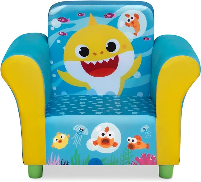 Delta Children Upholstered Chair, Baby Shark - LeafyLoom