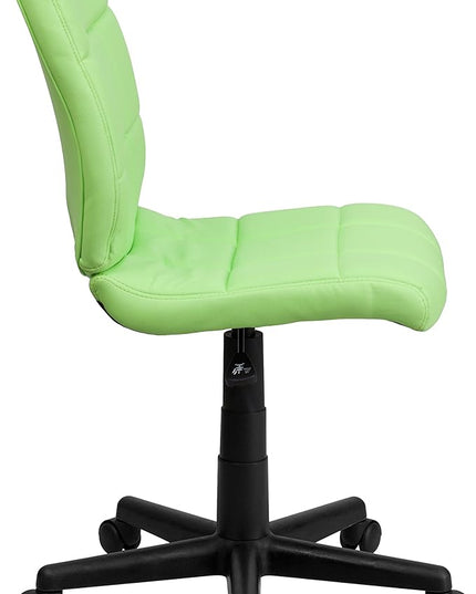 Flash Furniture Clayton Mid-Back Green Quilted Vinyl Swivel Task Office Chair - LeafyLoom