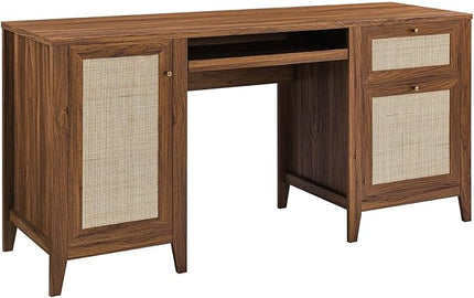 Modway Soma Desk, Walnut - LeafyLoom