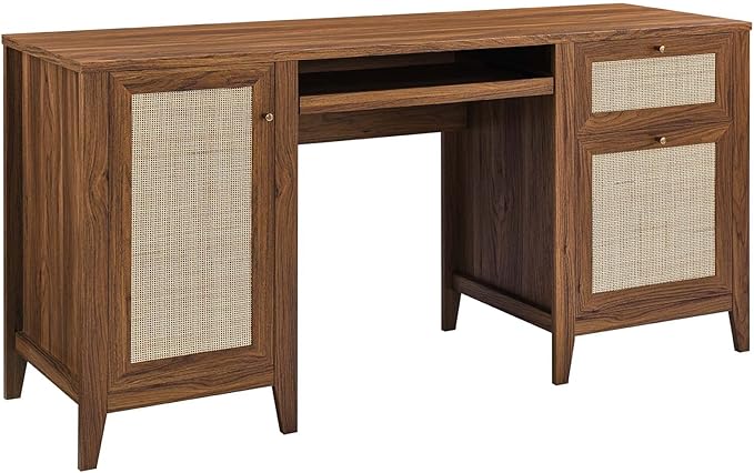 Modway Soma Desk, Walnut - LeafyLoom