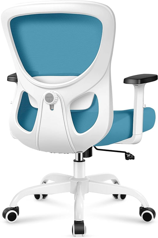 Office Chair Ergonomic Desk Chair with Adjustable Lumbar Support, Swivel Comfy Computer Chair Heavy Duty Executive Chair for Home Office - LeafyLoom