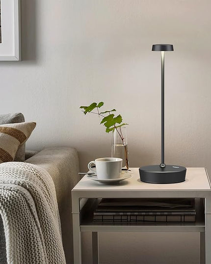 Rechargeable Table Lamp Cordless Battery Operated LED Light 5000mAh 3-level Brightness Portable Desk Lamps Touch Control Indoor Outdoor Use for Patio Home Restaurant - LeafyLoom