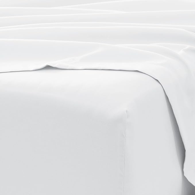 Linen Market Bed Sheets for Queen Size Bed (White) - Sleep Better Than Ever with These Soft and Cooling Queen Sheets - Deep Pocket Fits 16" Thick Beds - 4 Piece Queen Sheet Set - LeafyLoom