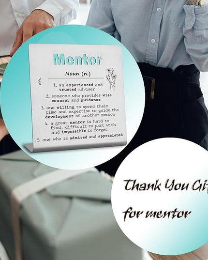 Afterprints Mentor Gifts for Women Men Thank You Gifts For Mentor Leaving Going Away Retirement Appreciation Boss, Coworker, Teacher, Counselor, Coach Office Desk Decor XLK04 - LeafyLoom