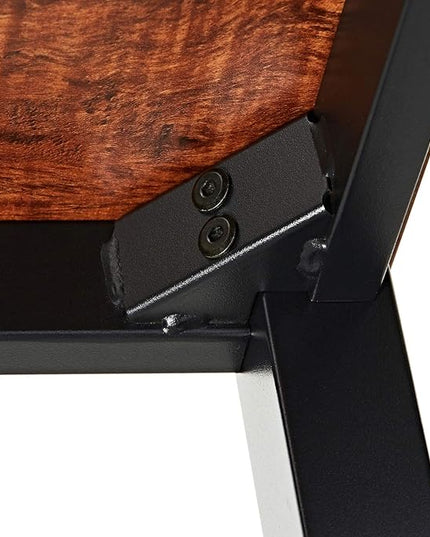 Computer Desk 47" PC Laptop Study Table Office Desk Workstation for Home Office,with Leg Bars,Modern Industrial Style,Sandalwood Board Black Leg - LeafyLoom