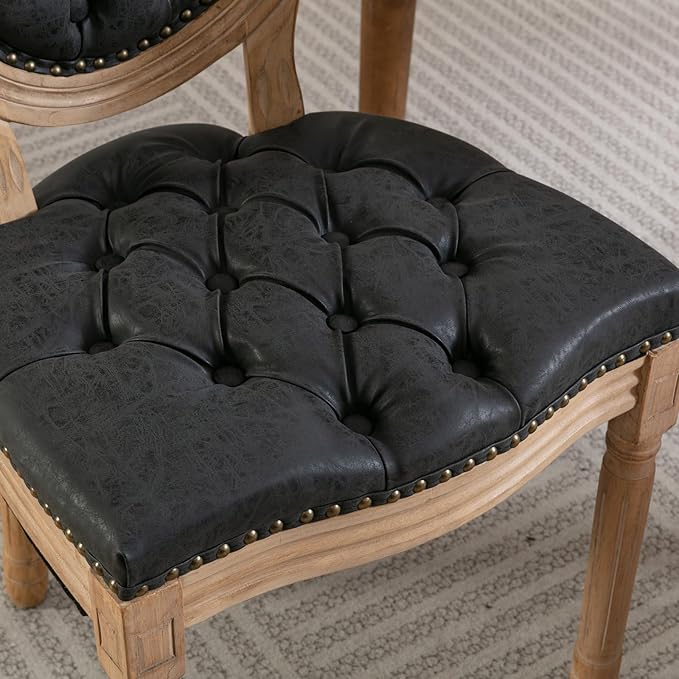 NicBex Haerin-SD-00121-LWJ Dining Chairs, 23"x19.1"x37.2", Black - LeafyLoom