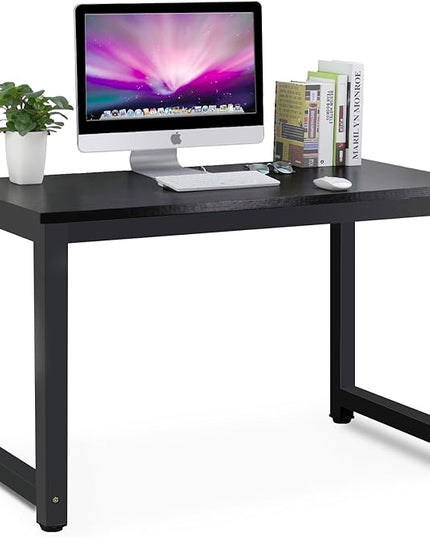 Tribesigns Computer Desk, 47 inch Modern Simple Office Desk Computer Table Study Writing Desk for Home Office, White - LeafyLoom