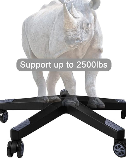 28 inch Nylon Gaming Chair Base Replacement with 5 Casters, Heavy Duty Office Chair Base Part - LeafyLoom