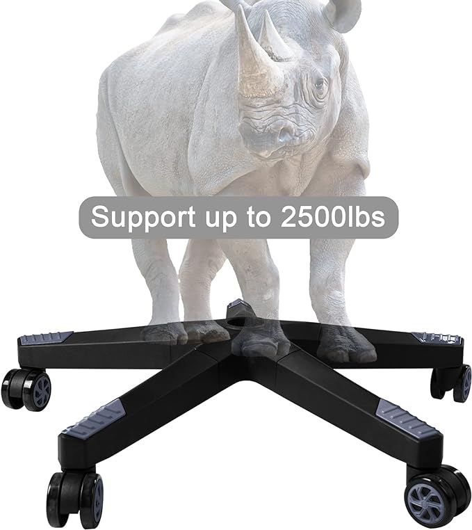 28 inch Nylon Gaming Chair Base Replacement with 5 Casters, Heavy Duty Office Chair Base Part - LeafyLoom