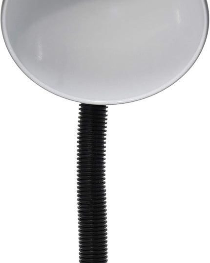 Simple Designs LD1003-SLV Basic Metal Desk Lamp with Flexible Hose Neck for Office, Living Room, Bedroom, College Dorm, Bookshelf, Silver - LeafyLoom