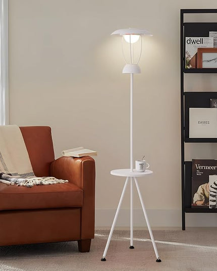 Outdoor Floor Lamp is Solar Powered, Equipped with Three Level Dimming Outdool Solar Lamp, and a Windproof Outdoor Floor Lamp with a Table, Suitable for Terraces, Decks, and Outdoor Spaces - LeafyLoom