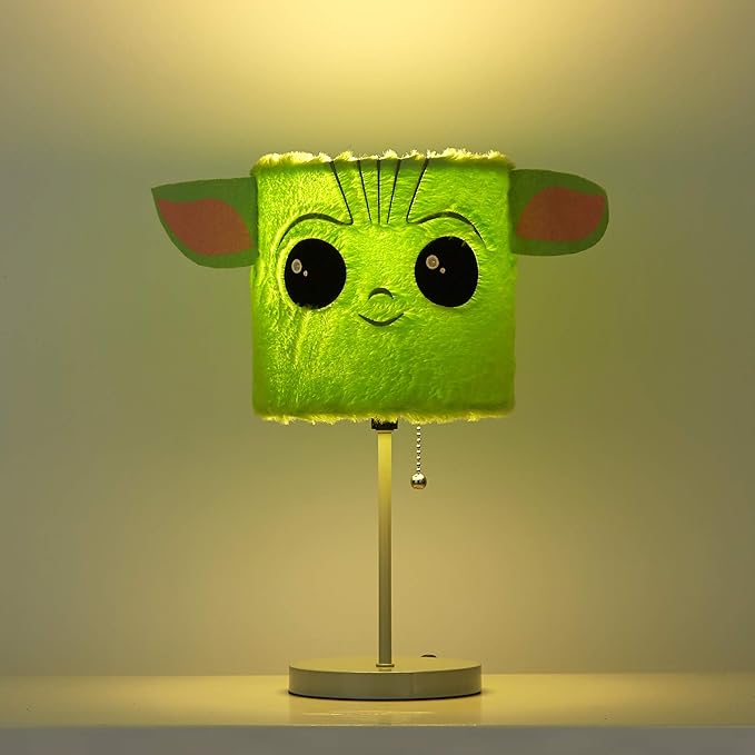 Idea Nuova Star Wars: The Mandalorian The Child Plush Shade Table Lamp, Green - LeafyLoom