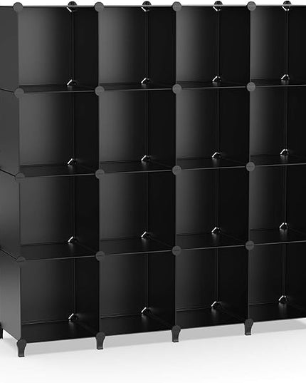 HOMIDEC Cube Storage Organizer 16-Cube Storage Shelf, Closet Organizer for Clothes, Closet Organizers and Storage,DIY Modular Bookshelf Storage Cubes for Bedroom, Living Room,Office - LeafyLoom