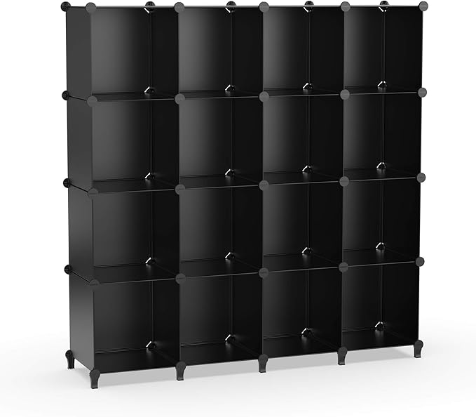 HOMIDEC Cube Storage Organizer 16-Cube Storage Shelf, Closet Organizer for Clothes, Closet Organizers and Storage,DIY Modular Bookshelf Storage Cubes for Bedroom, Living Room,Office - LeafyLoom