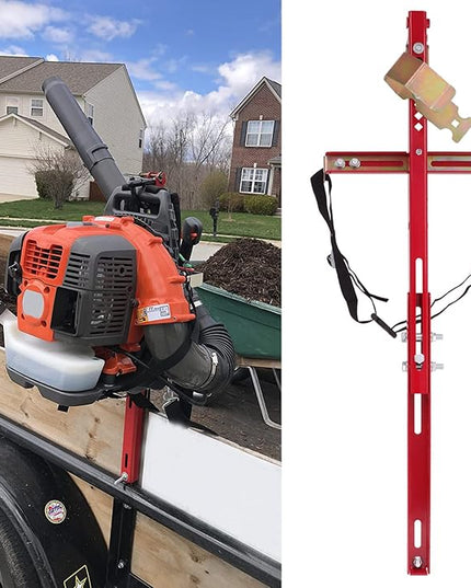 ELITEWILL Trailer Backpack Blower Holder Rack Compatible with Open and Enclosed Lawn Landscape Trailers Trucks - 1 Pack Backpack Blower - LeafyLoom