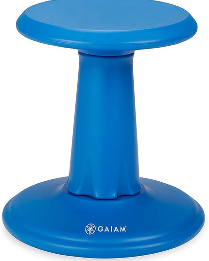 Gaiam Kids Wobble Stool Desk Chair - Alternative Flexible Seating Balance Wiggle Chair | ADHD Sensory Fidget Core Rocker Child Seat Elementary School Classroom Furniture for Student, Toddler, Ages 5-8 - LeafyLoom