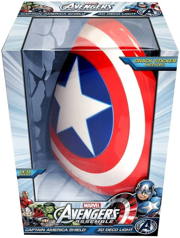 Marvel Avengers Captain America 3D Deco Light Red, White, Blue - LeafyLoom