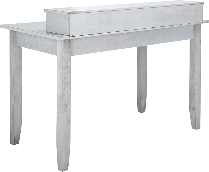 SAFAVIEH Home Collection Winsome Dark Grey 2-Drawer Office Living Room Bedroom Study Foyer Writing Desk DSK1402B, 0 - LeafyLoom