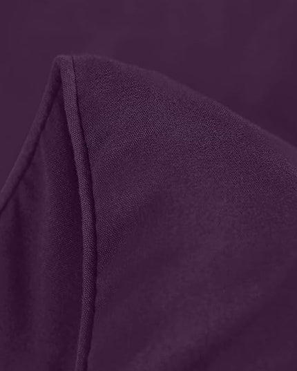 Utopia Bedding All Season 250 GSM Comforter - Plush Siliconized Fiberfill Comforters - Box Stitched (Plum, Queen) - LeafyLoom