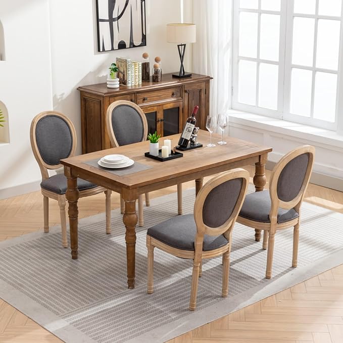 NicBex Haerin-SD-00127-LWJ Dining Chairs, 22.8"x19.3"x37.4", Dark Gray - LeafyLoom