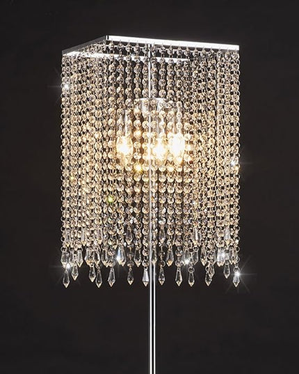 GDLMA Floor Lamp, Crystal Lava Lamp, Raindrop Standing Light for Bedroom, Living Room or Gift Silver - LeafyLoom