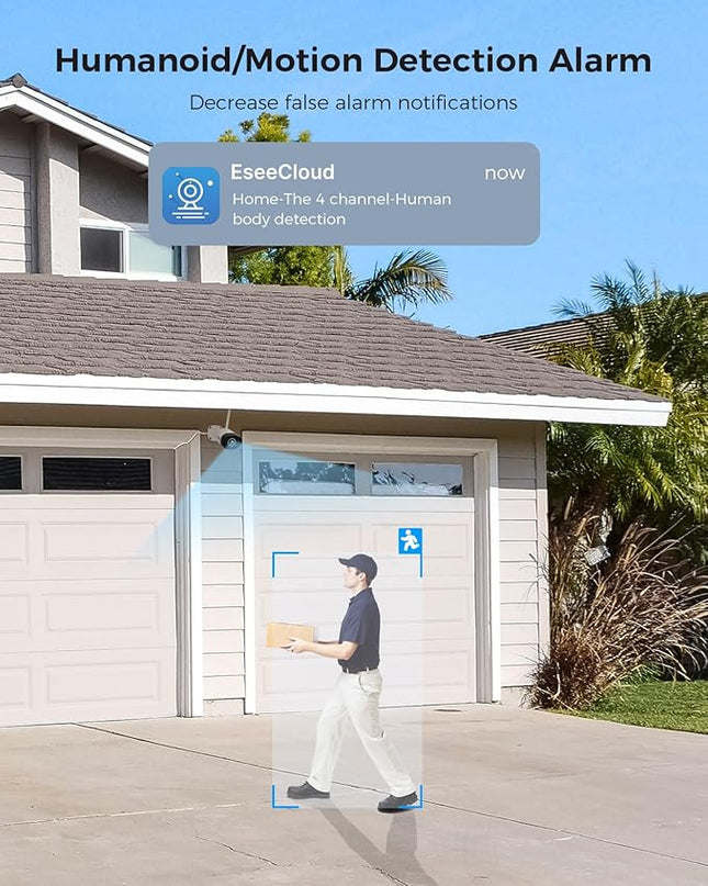 Hiseeu Wireless Security Camera System, 5MP WiFi Camera for Home Security, WiFi-Pro 8 Cam-Kit,16CH, 2-Way Audio, Color Night Vision, IP66 Waterproof, 3TB Storage, 24/7 Recording, No Monthly Fees Hiseeu