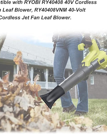 Leaf Blower Flat Nozzle Compatible with RYOBI RY40408 and RY40408VNM 40-Volt Cordless Leaf Blower, Enhance Blower Flat Airflow. - LeafyLoom