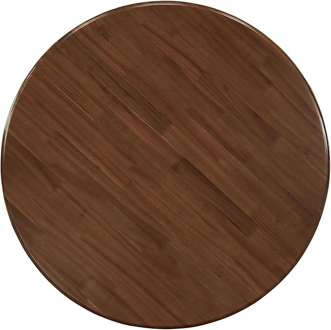 East West Furniture ANGA5-AWA-03 Antique 5 Piece Set for Small Spaces Consist of a Round Dining Room Table with Pedestal and 4 Parson Kitchen Chairs - LeafyLoom