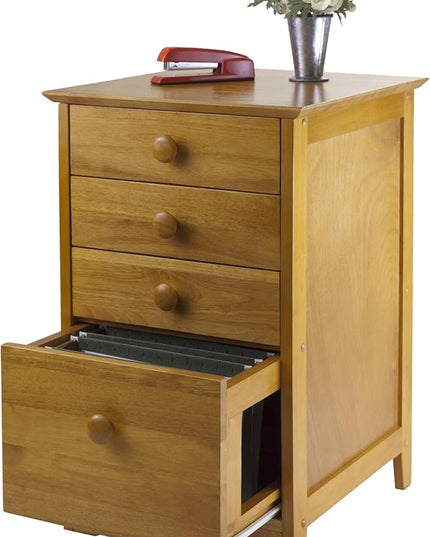 Winsome Studio File Cabinet, Honey - LeafyLoom