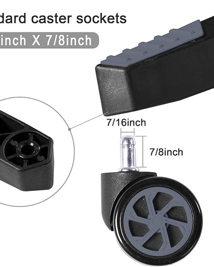 28 inch Nylon Gaming Chair Base Replacement with 5 Casters, Heavy Duty Office Chair Base Part - LeafyLoom