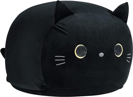 Stuffed Animal Storage Bean Bag Chair Cover for Kids Black Cat Beanbag Chair for Girls Large Size Toy Organizer Cover Only Without Filling - LeafyLoom