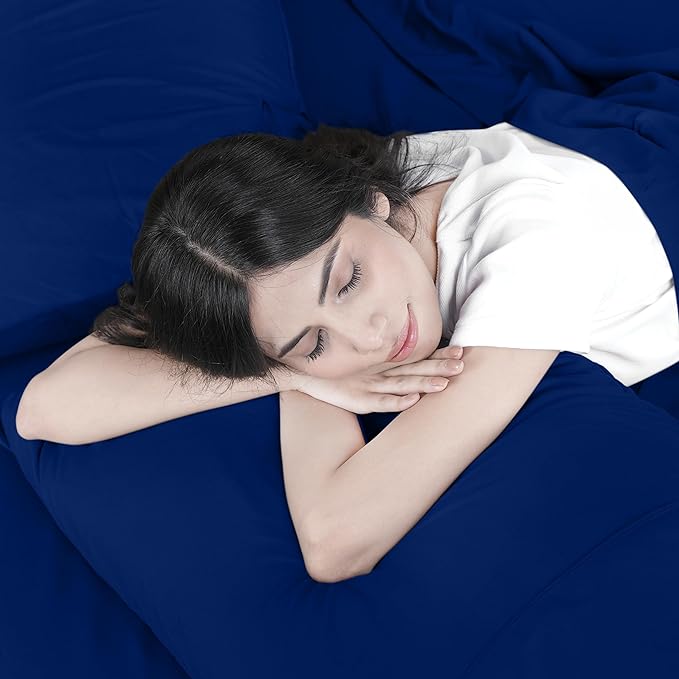 Utopia Bedding King Bed Sheets Set - 4 Piece Bedding - Brushed Microfiber - Shrinkage and Fade Resistant - Easy Care (King, Royal Blue) - LeafyLoom