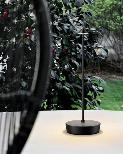 Cordless Rechargeable Table Lamp, 6000mAh Outdoor Waterproof Battery Operated Table Light LED Touch Dimmable Desk Lamps for Patio Dining Restaurant Home Living Room Black - LeafyLoom