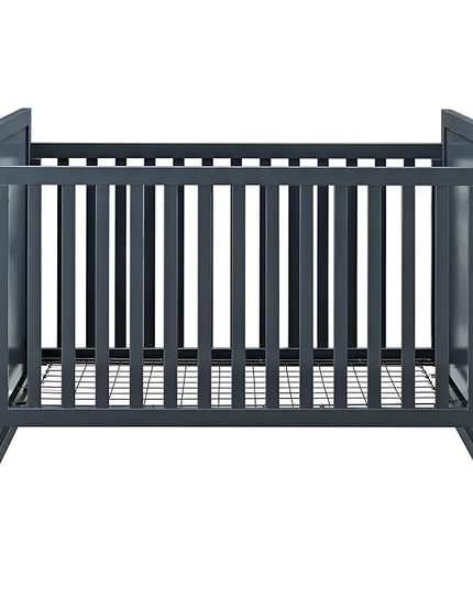 Baby Relax Miles 2-in-1 Convertible Crib, Graphite Blue - LeafyLoom