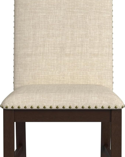 HomePop Classic Parsons Dining Chairs, Beige Woven - LeafyLoom