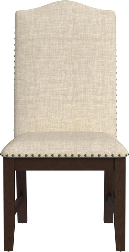 HomePop Classic Parsons Dining Chairs, Beige Woven - LeafyLoom